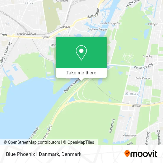 Blue Phoenix I Danmark map