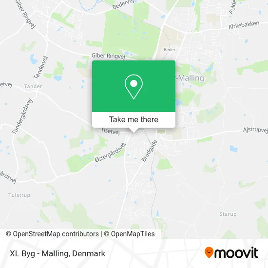 XL Byg - Malling map
