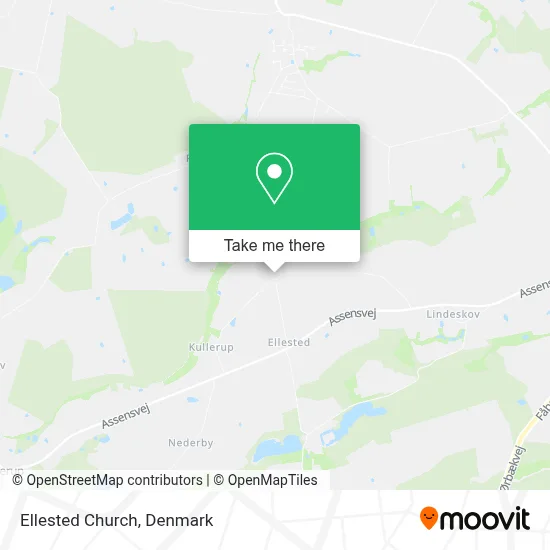 Ellested Church map
