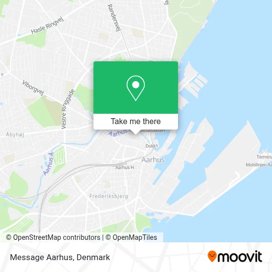 Message Aarhus map