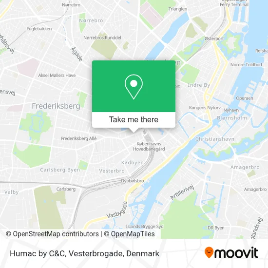 Humac by C&C, Vesterbrogade map