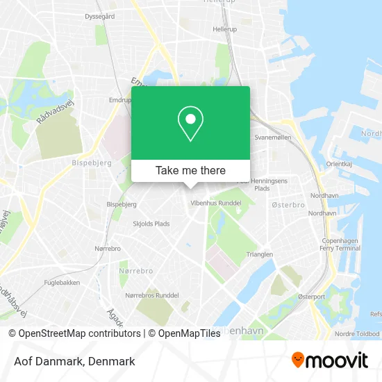 Aof Danmark map