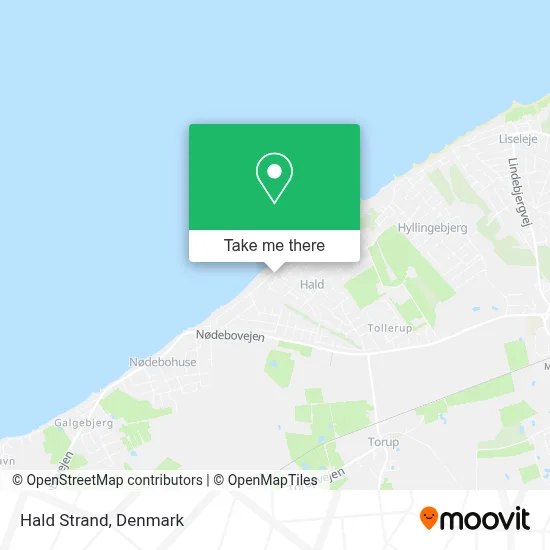 Hald Strand map
