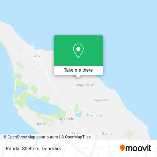 Røndal Shelters map