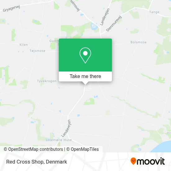 Røde Kors Butik map