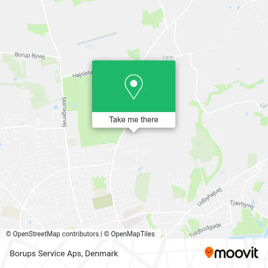 Borups Service Aps map