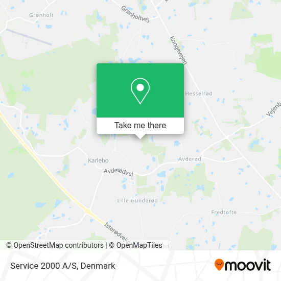 Service 2000 A/S map