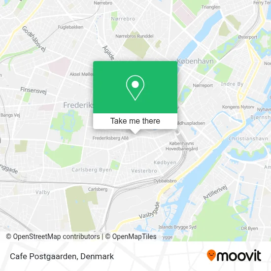 Cafe Postgaarden map