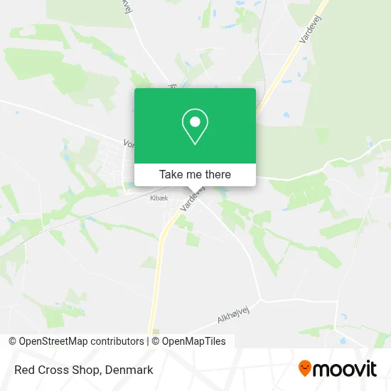 Røde Kors Butik map