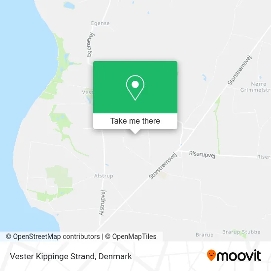 Vester Kippinge Strand map