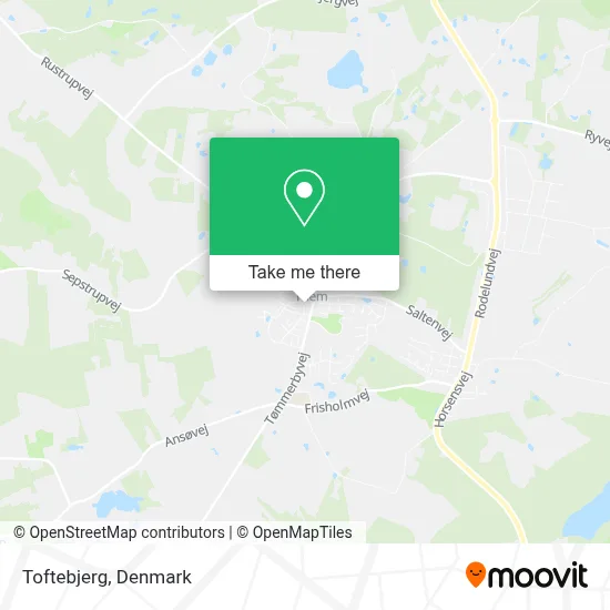 Toftebjerg map
