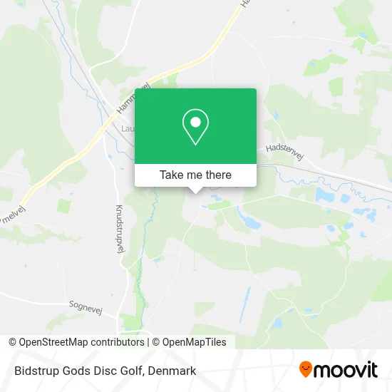 Bidstrup Gods Disc Golf map
