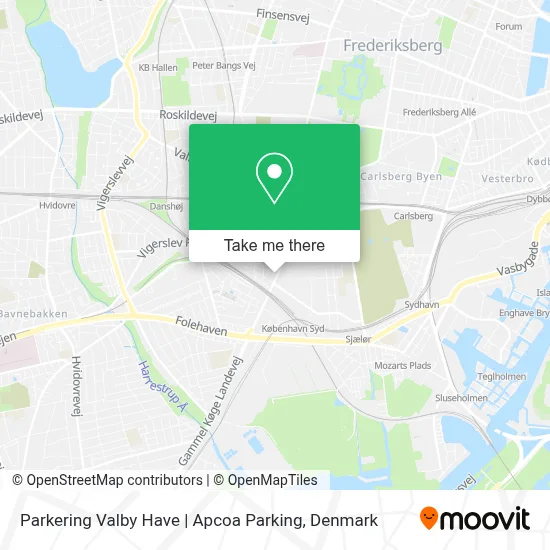 Parkering Valby Have | Apcoa Parking map