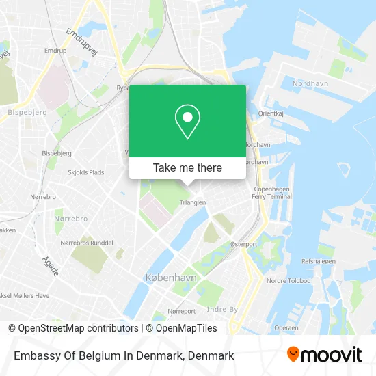Embassy Of Belgium In Denmark map