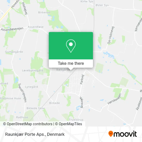 Raunkjær Porte Aps. map