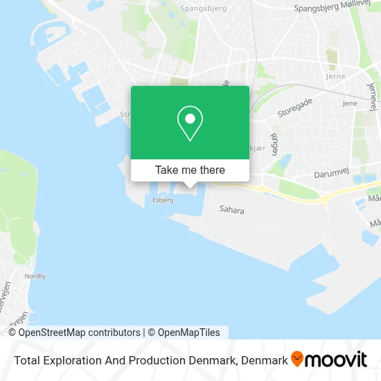 Total Exploration And Production Denmark map