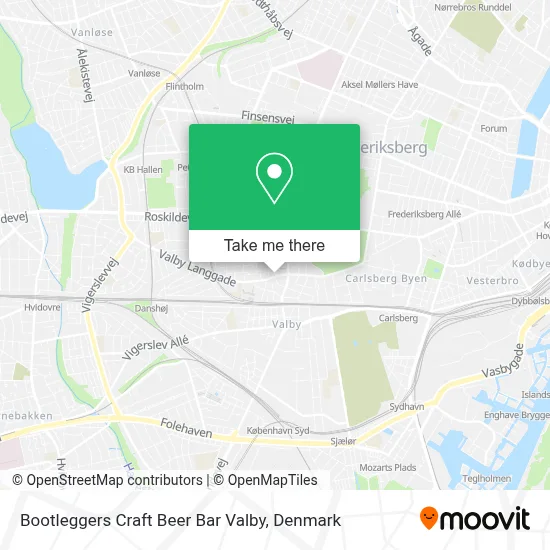 Bootleggers Craft Beer Bar Valby map
