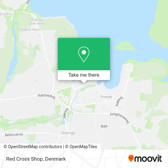 Røde Kors Butik map