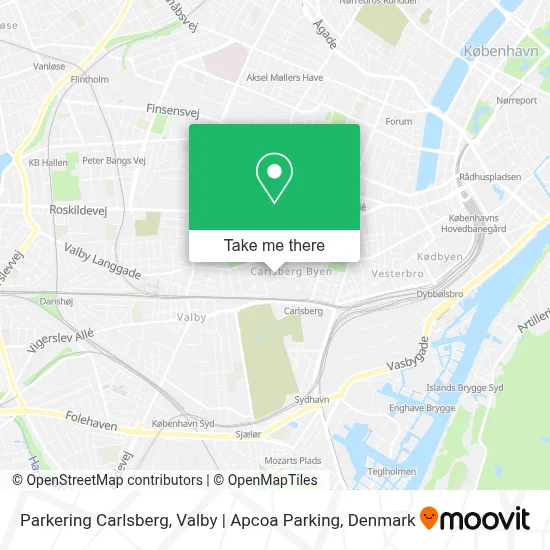 Parkering Carlsberg, Valby | Apcoa Parking map