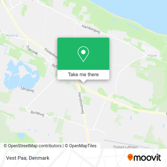 Vest Paa map