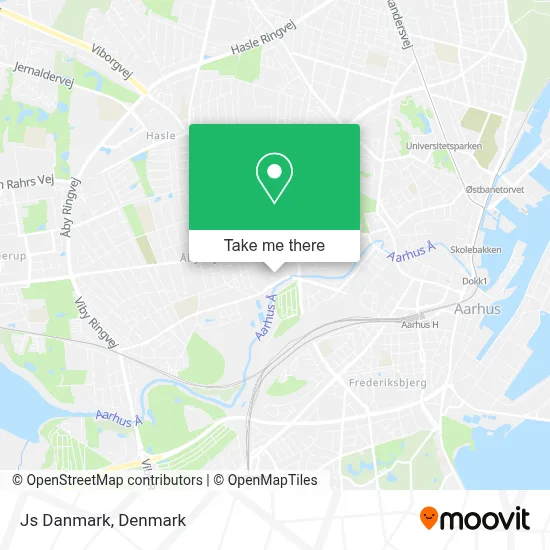 Js Danmark map