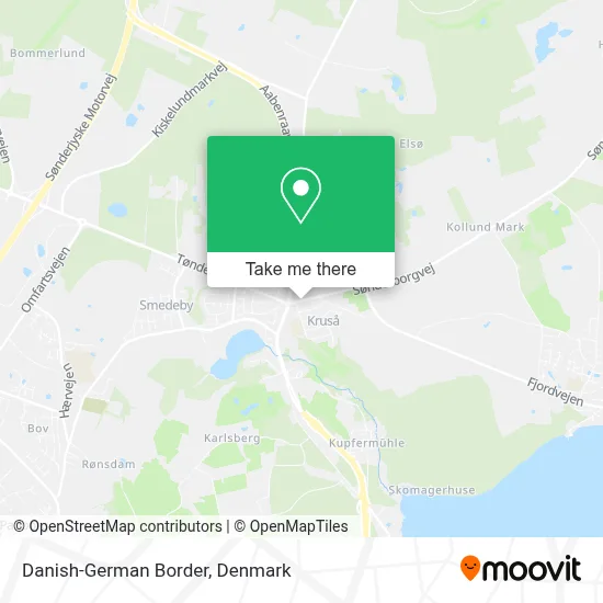 Danish-German Border map