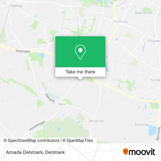 Amada Denmark map