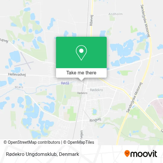 Rødekro Ungdomsklub map
