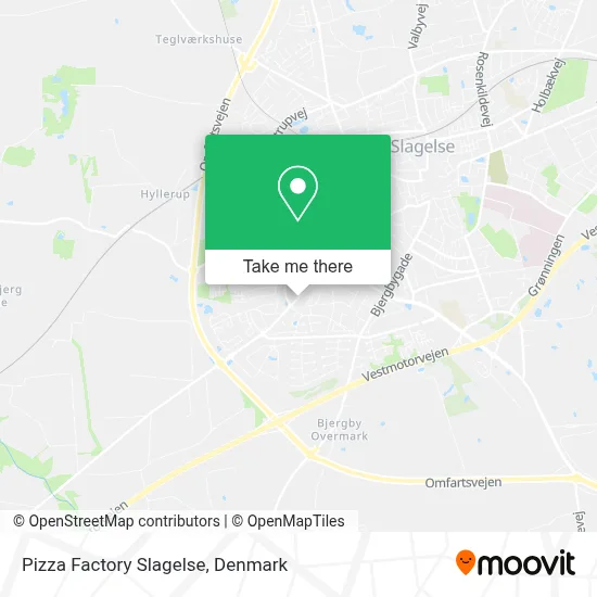 Pizza Factory Slagelse map