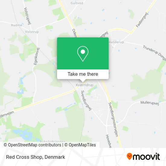 Røde Kors Butik map
