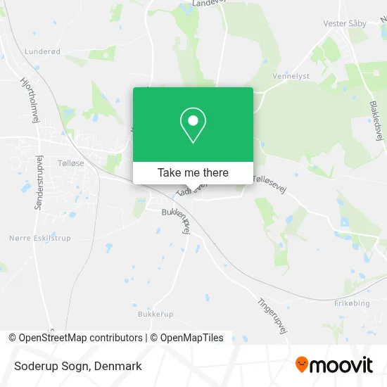 Soderup Sogn map