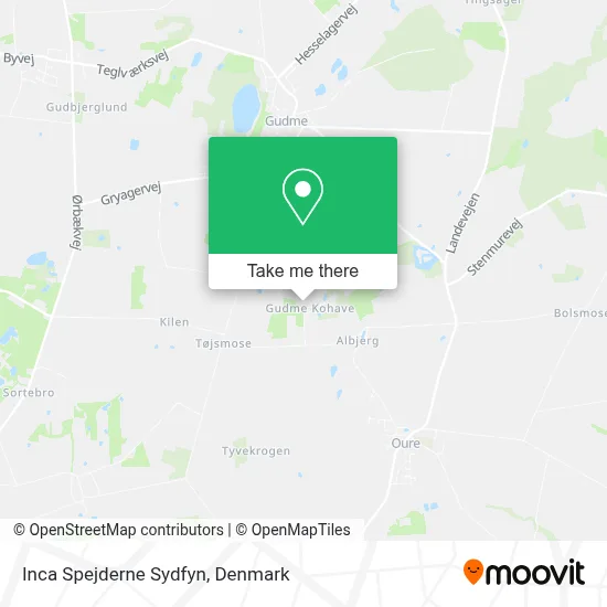 Inca Spejderne Sydfyn map