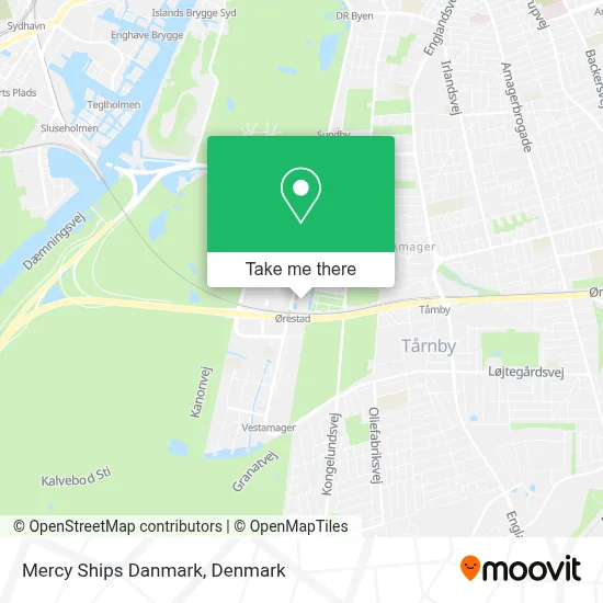 Mercy Ships Danmark map
