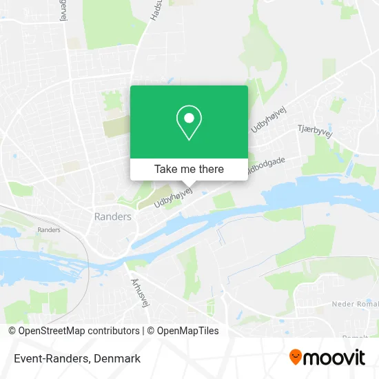 Event-Randers map