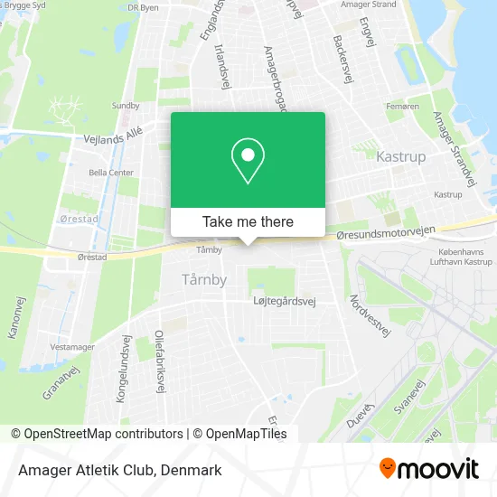 Amager Atletik Club map