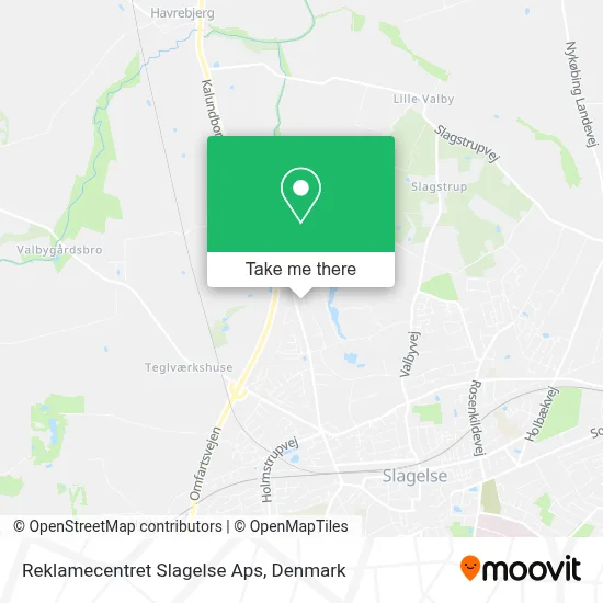 Reklamecentret Slagelse Aps map