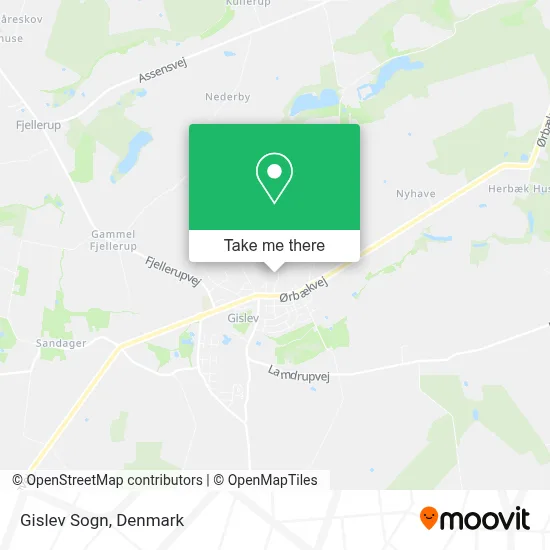 Gislev Sogn map