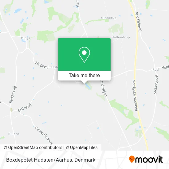 Boxdepotet Hadsten/Aarhus map
