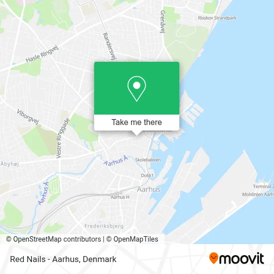 Red Nails - Aarhus map