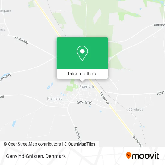 Genvind-Gnisten map