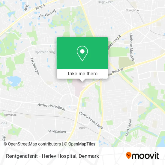 Røntgenafsnit - Herlev Hospital map