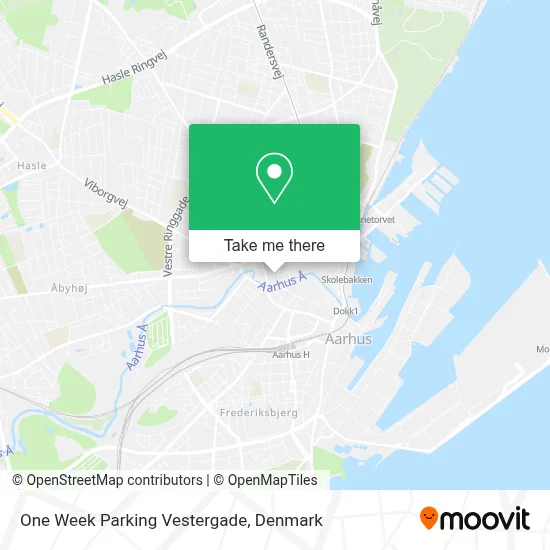One Week Parking Vestergade map