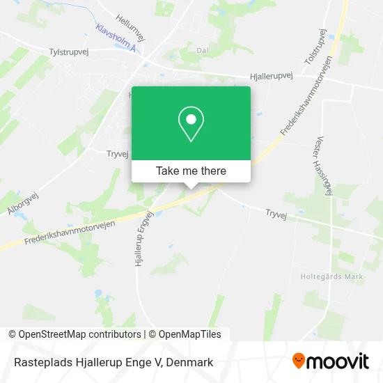 Rasteplads Hjallerup Enge V map