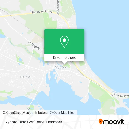 Nyborg Disc Golf Bane map