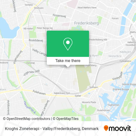 Kroghs Zoneterapi - Valby / Frederiksberg map