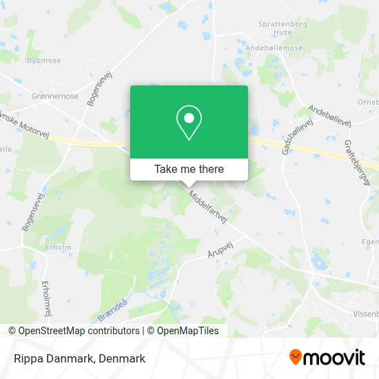 Rippa Danmark map