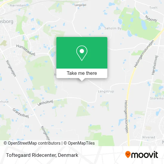 Toftegaard Ridecenter map