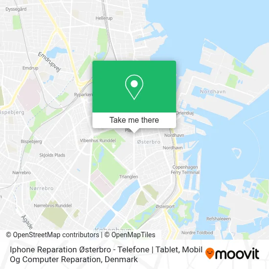 Iphone Reparation Østerbro - Telefone | Tablet, Mobil Og Computer Reparation map