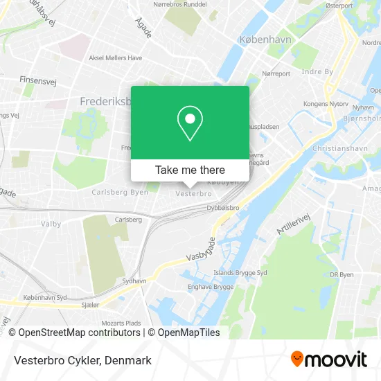 Vesterbro Cykler map