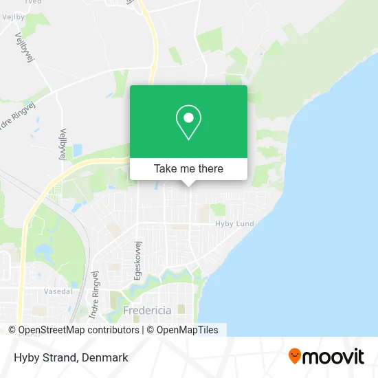 Hyby Strand map